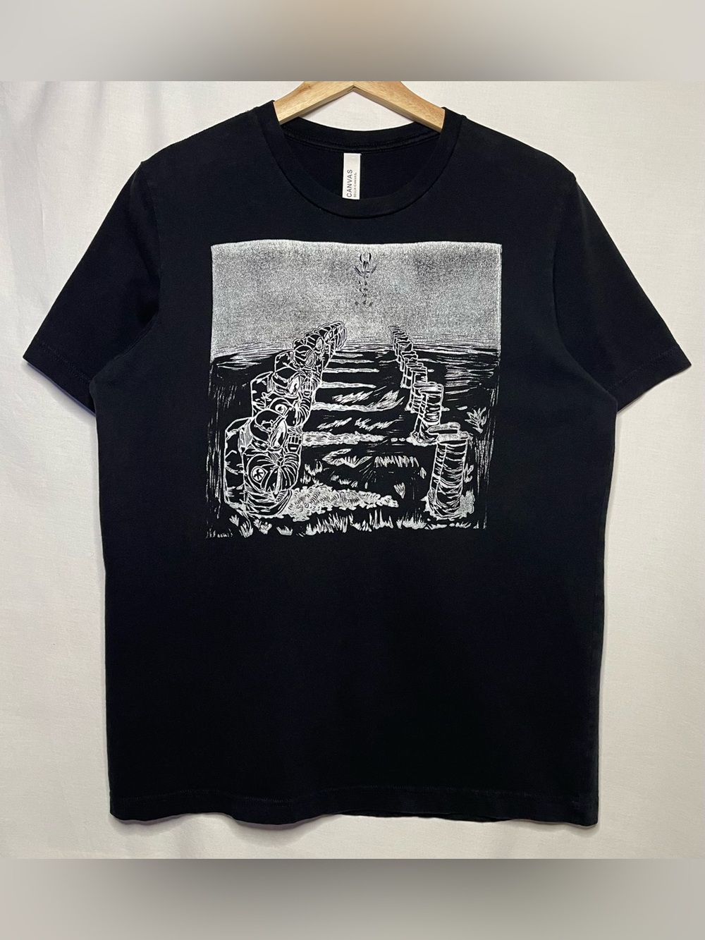 Bella Canvas Black T-Shirt with Astronaut Graphic